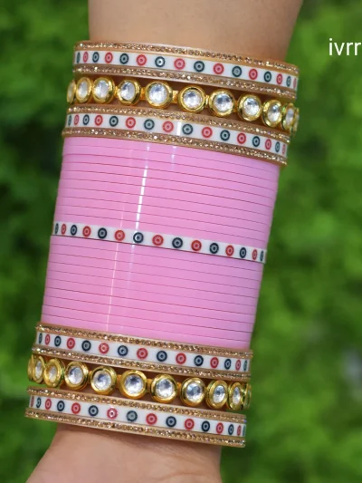 Pink Kundan chura 51