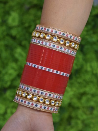 Red Punjabi Kundan