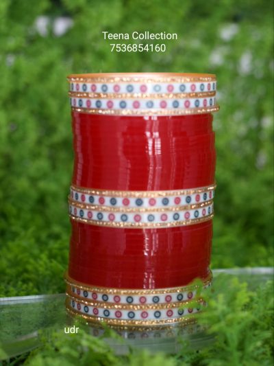 A.(P.P)Dark Red Punjabi Chura